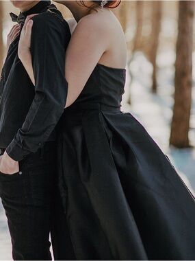 Strapless Black Formal Maxi Dress
